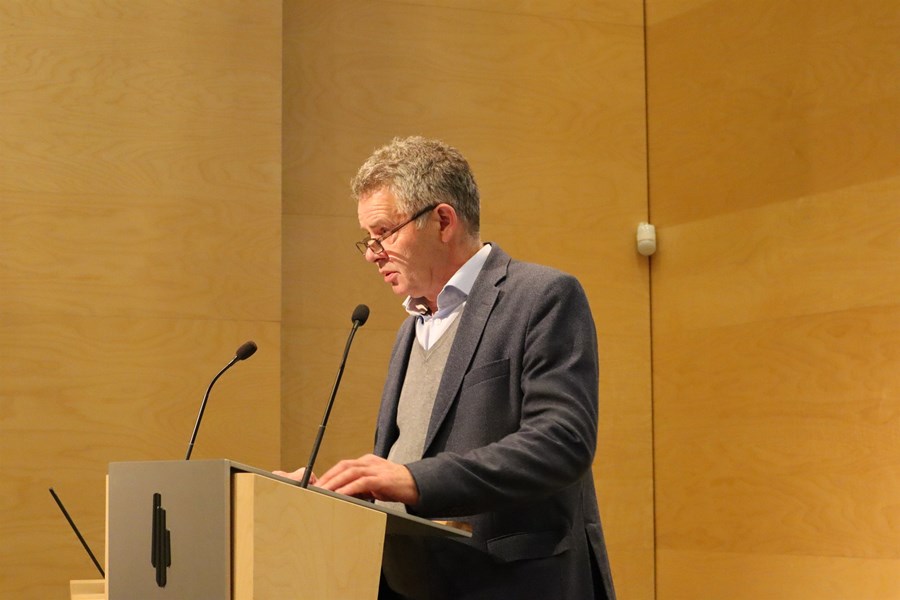 Gunnar Þorgeirsson, formaður BÍ, var þungorður um afkomu bænda. Hann hvatti þó til bjartsýni.