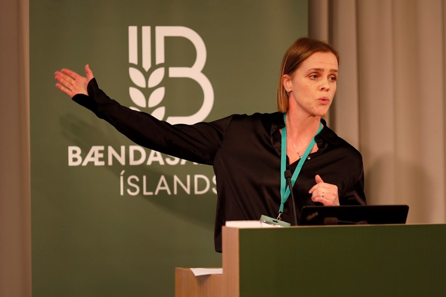 Herdís Magna Gunnarsdóttir á Búnaðarþingi 2026.