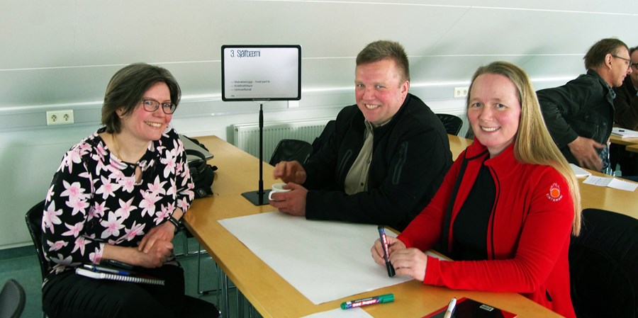 Ragnhildur Helga Jónsdóttir á Hvanneyri og bændurnir á Stakkhamri, þau Þröstur Aðalbjarnarson og Laufey Bjarnadóttir.