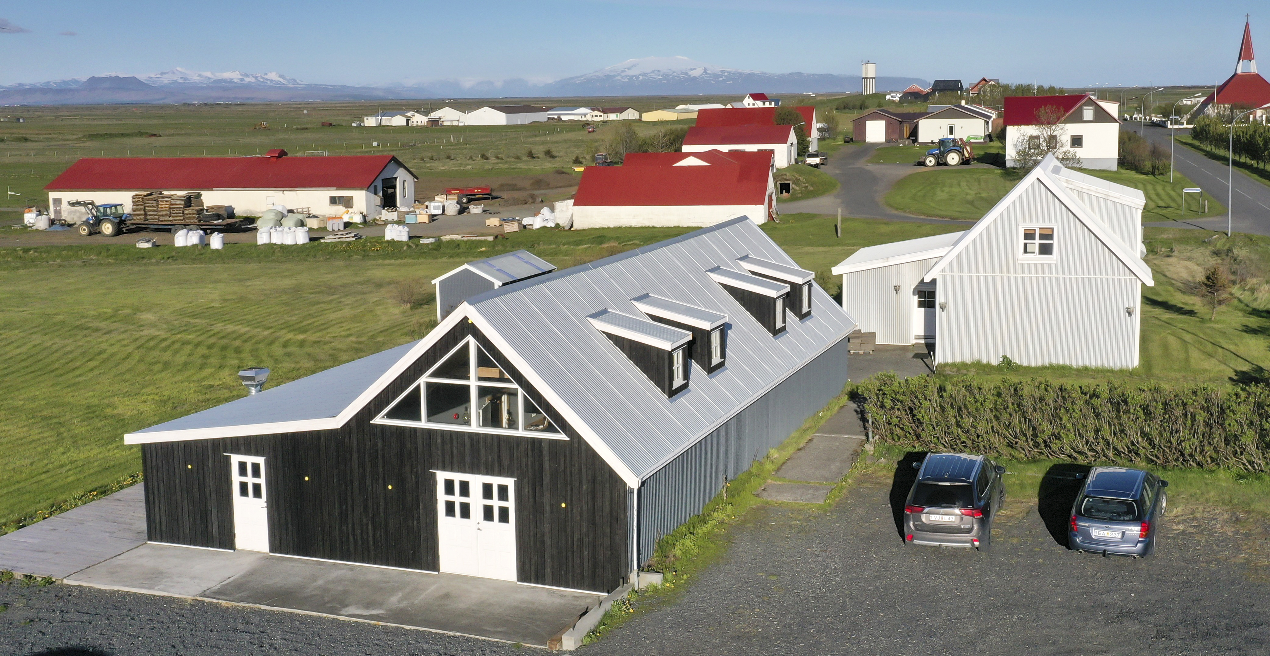 Hlöðu og fjárhúsi breytt í stórt eldhús og veitingasal