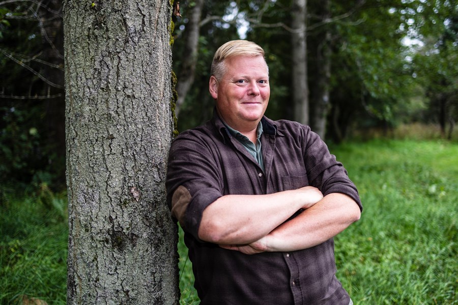 „Ég held það sé nokkuð til í ævintýri dýranna í Hálsaskógi. Það eru margir vinir í þessum skógi,“ segir Hlynur Gauti. 