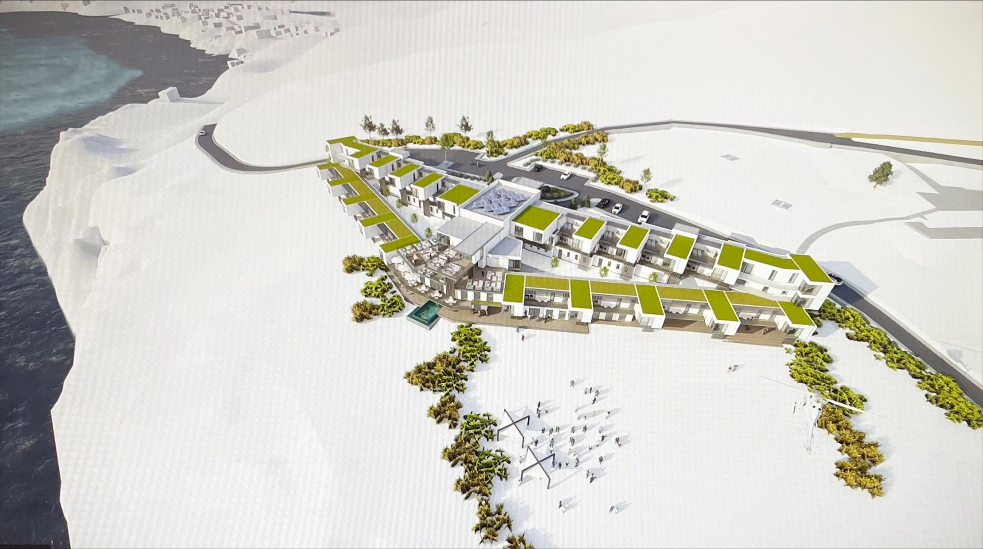 Framkvæmdir ganga vel við lúxushótelið „Höfði Lodge” við Grenivík