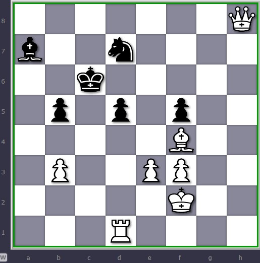 Hvítur mátar í þremur leikjum