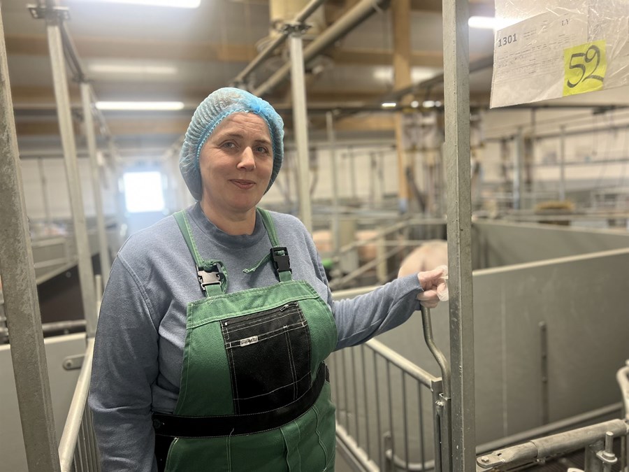 Petrína Þórunn Jónsdóttir segir svínabúskap ánægjulegan á allan hátt, allt frá fóðurframleiðslu að kjötvinnslu.