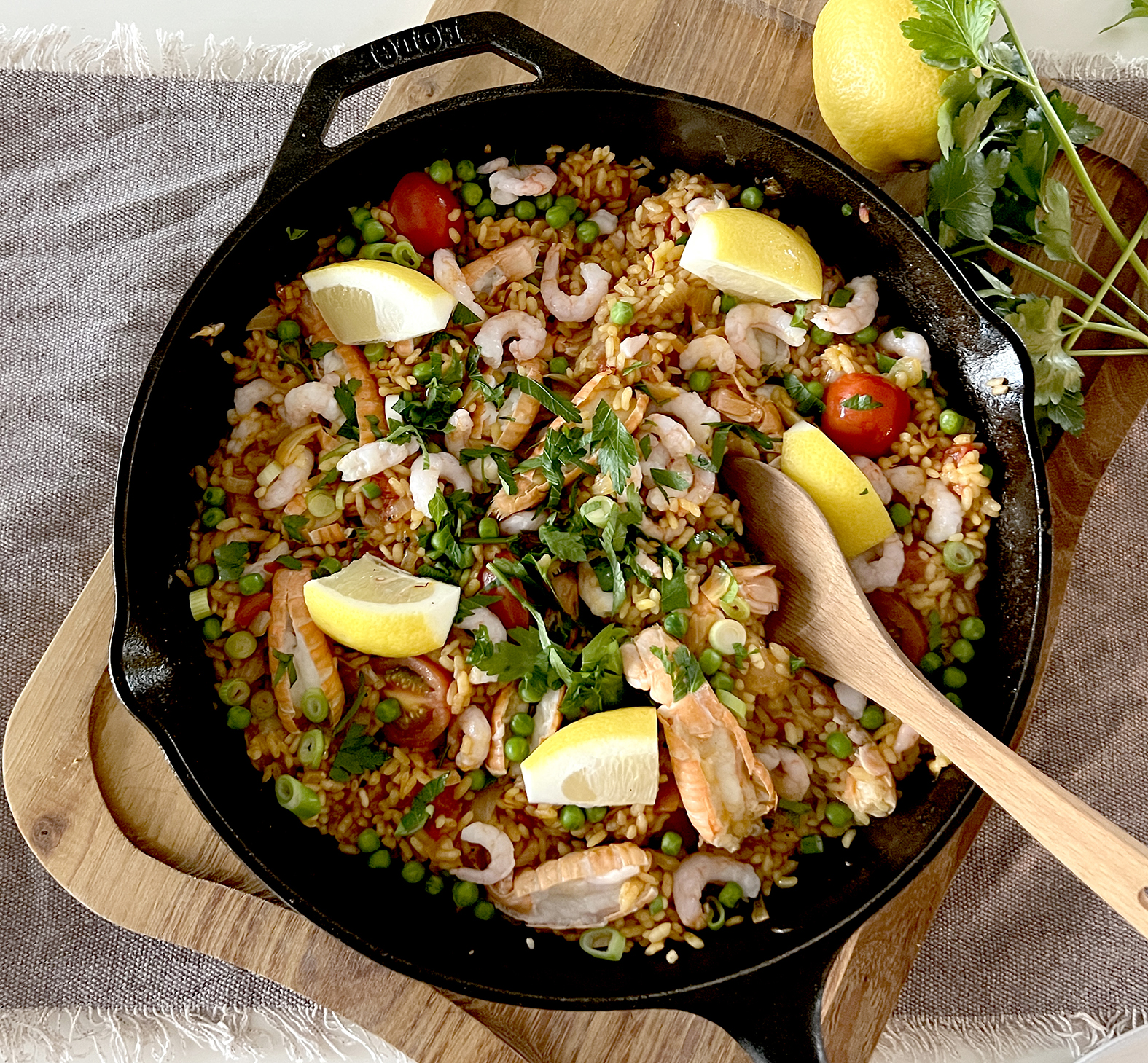 Paella með skelfiski