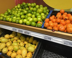 Efnakokteill notaður í yfirborðsmeðhöndlun á sítrusávöxtum