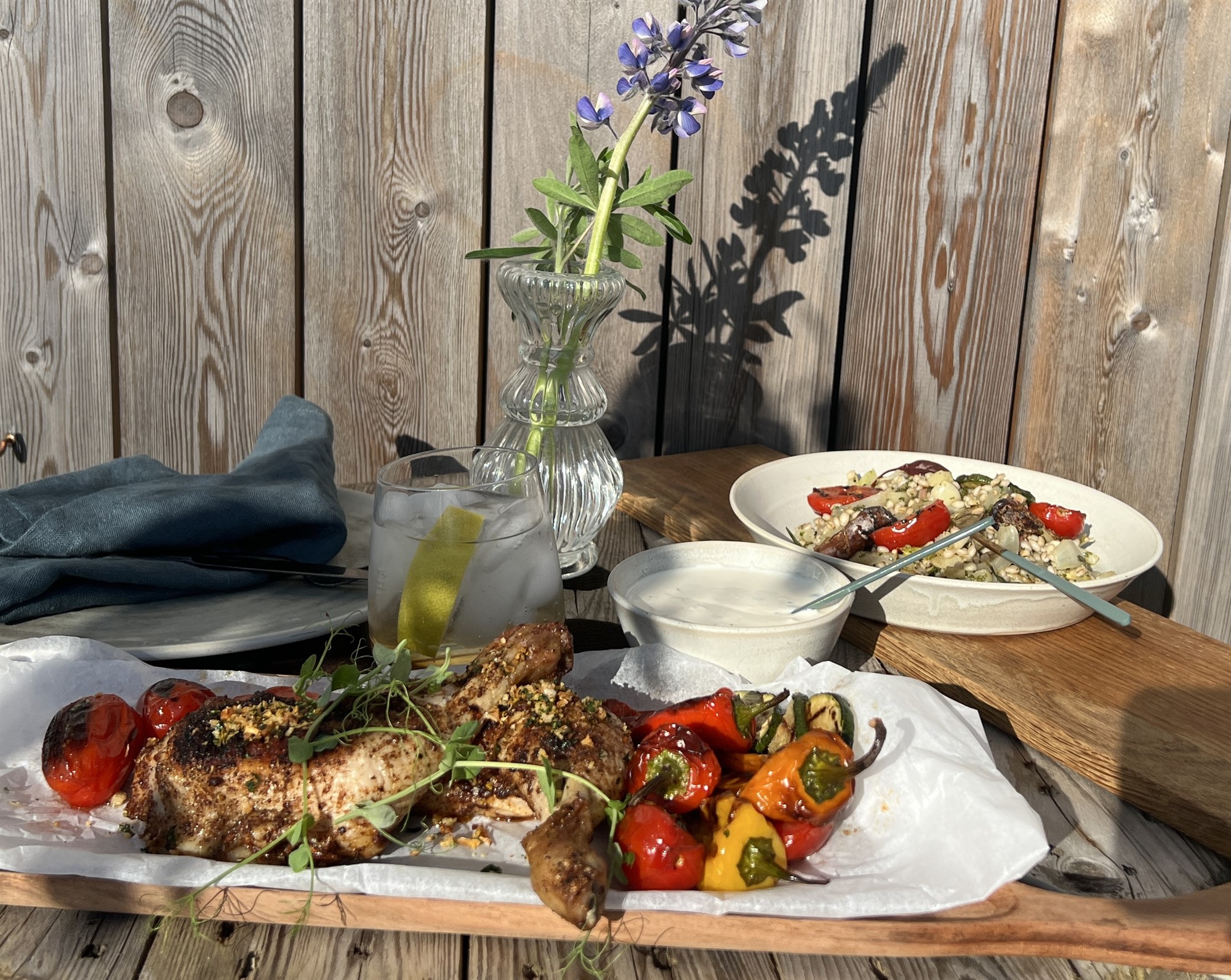 Grilluð harissa-kjúklingalæri