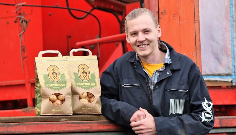 Með kartöflur úr Þykkvabæ á markað í vistvænum pappírsumbúðum