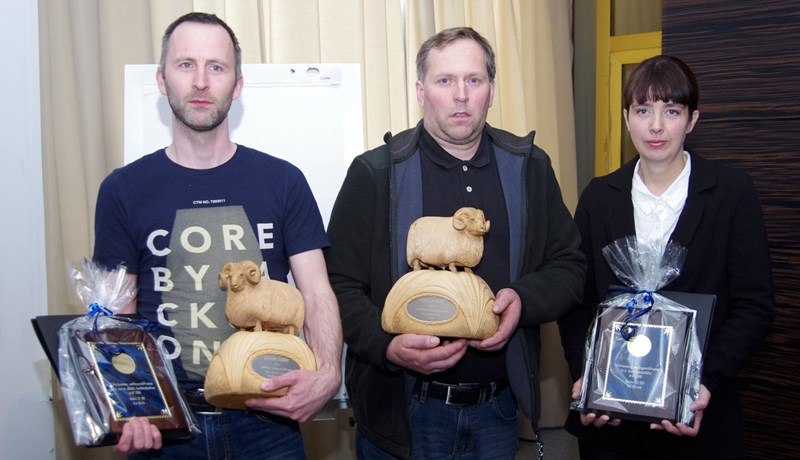 Burkni og Bekri verðlaunahrútar sæðingastöðvanna 2017