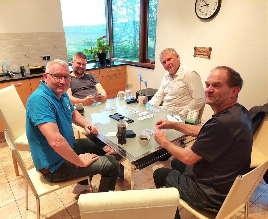 Matthías Þorvaldsson, Bjarni H. Einarsson, Kristján Guðmundsson og Páll Þórsson etja kappi í bikarkeppni BSÍ.