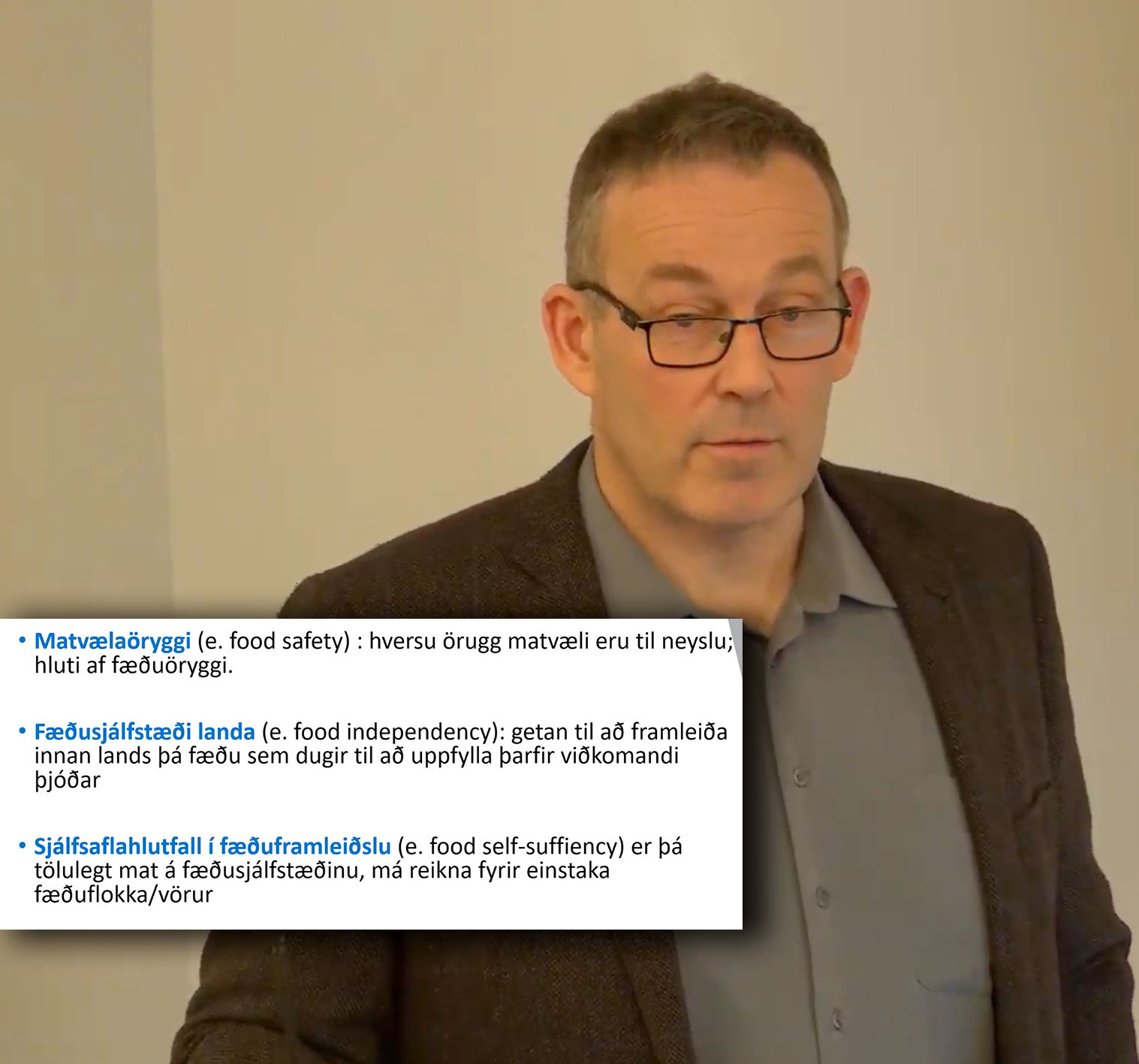 Matvælaframleiðslan á Íslandi stendur undir stórum hluta af fæðuframboði Íslendinga