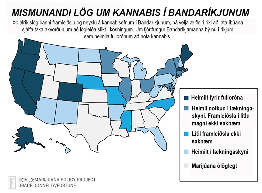 Skortur á maríjúana í Nevada veldur tekjumissi fyrir skólakerfið