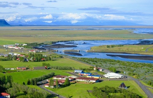 Séð yfir Hjúkrunar- og dvalarheimilið Klausturhóla.  