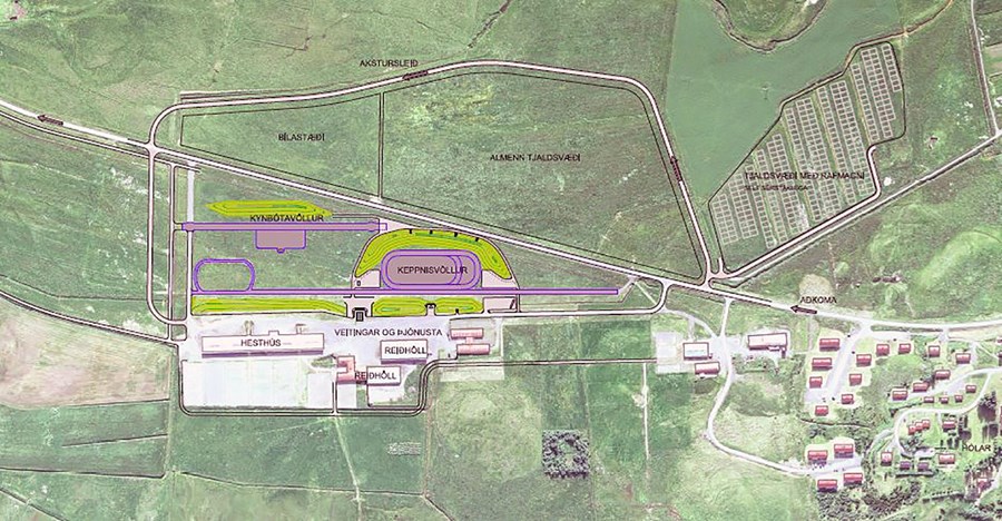 Mótssvæðið á Hólum.