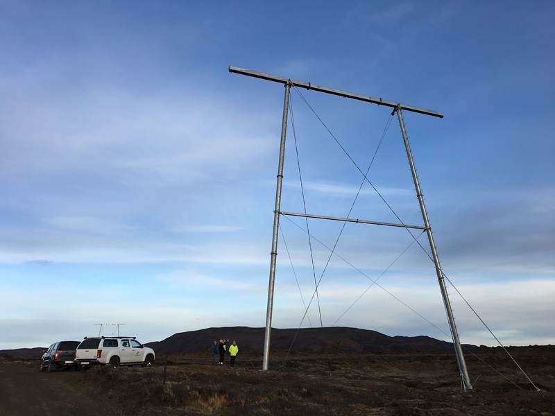 Mastur í Kröflulínu 4 komið upp.