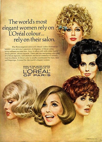 Fyrirtæki L'oréal framleiddi fyrsta tilbúna hárlitinn árið 1907 undir nafninu Auréole, eða geislabaugur.