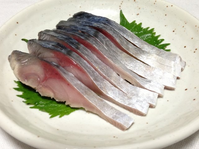 Makríll  og japanskt sushi.