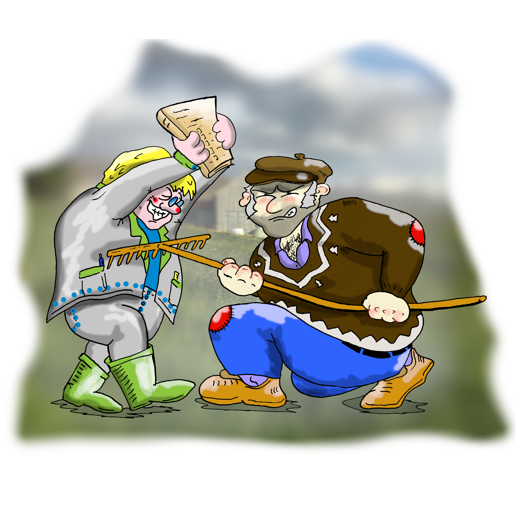 Togstreita milli bænda og eftirlitsmanna