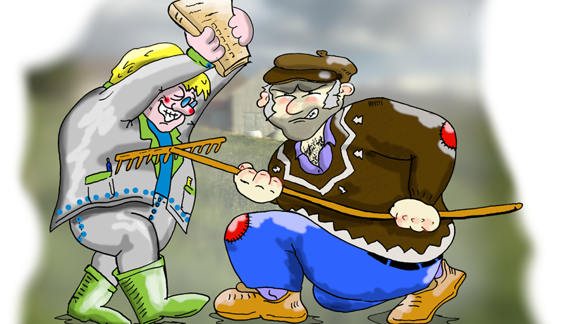 Togstreita milli bænda og eftirlitsmanna