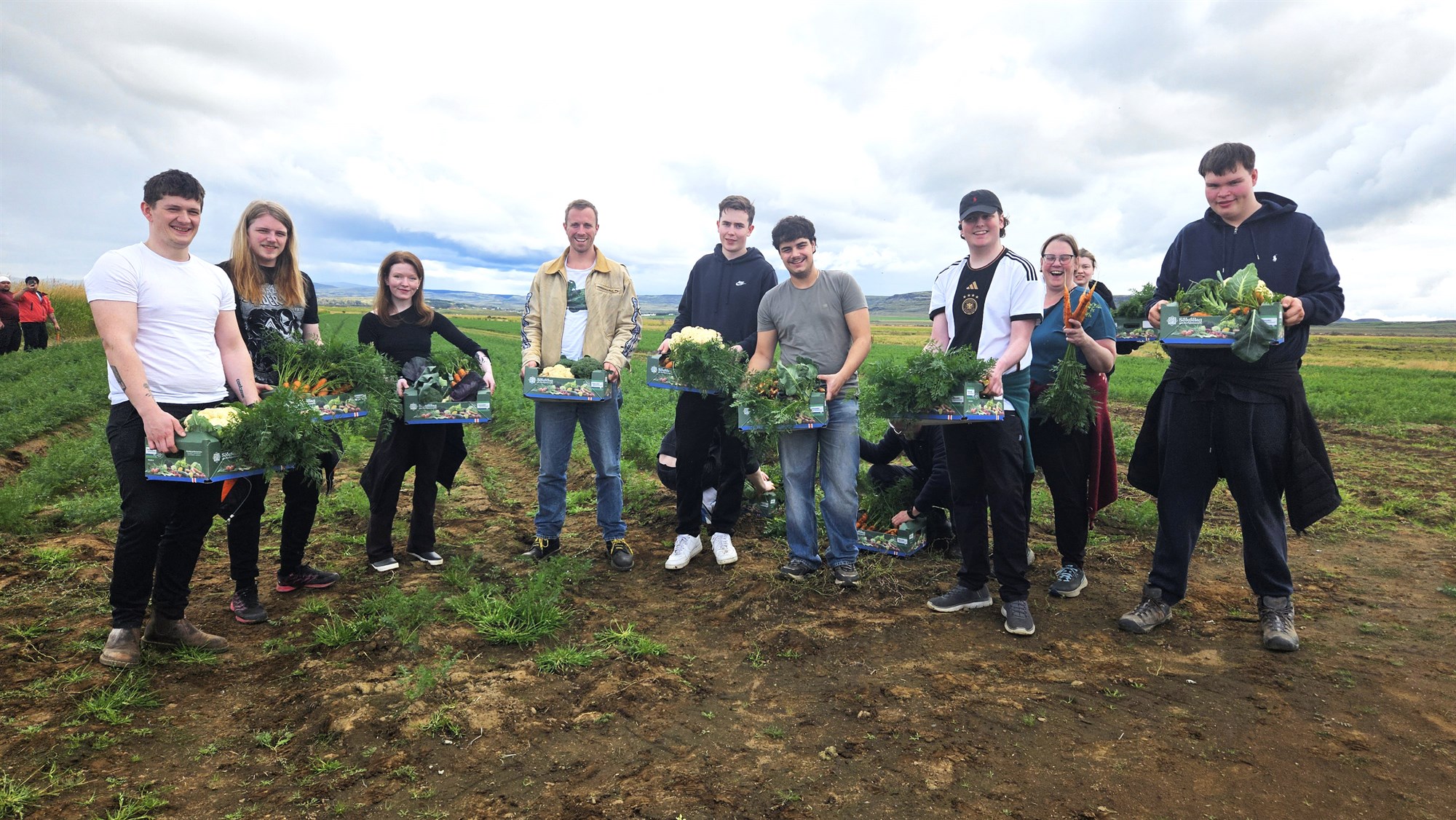 Matreiðslunemendur og garðyrkjubændur