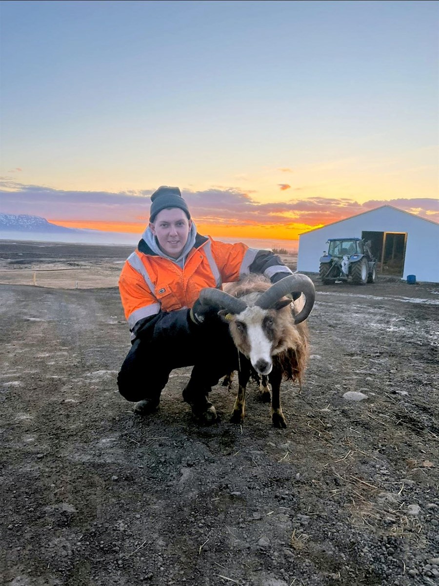 Síðasta myndin af þeim félögum, tekin í vor. Meistari ellefu vetra.