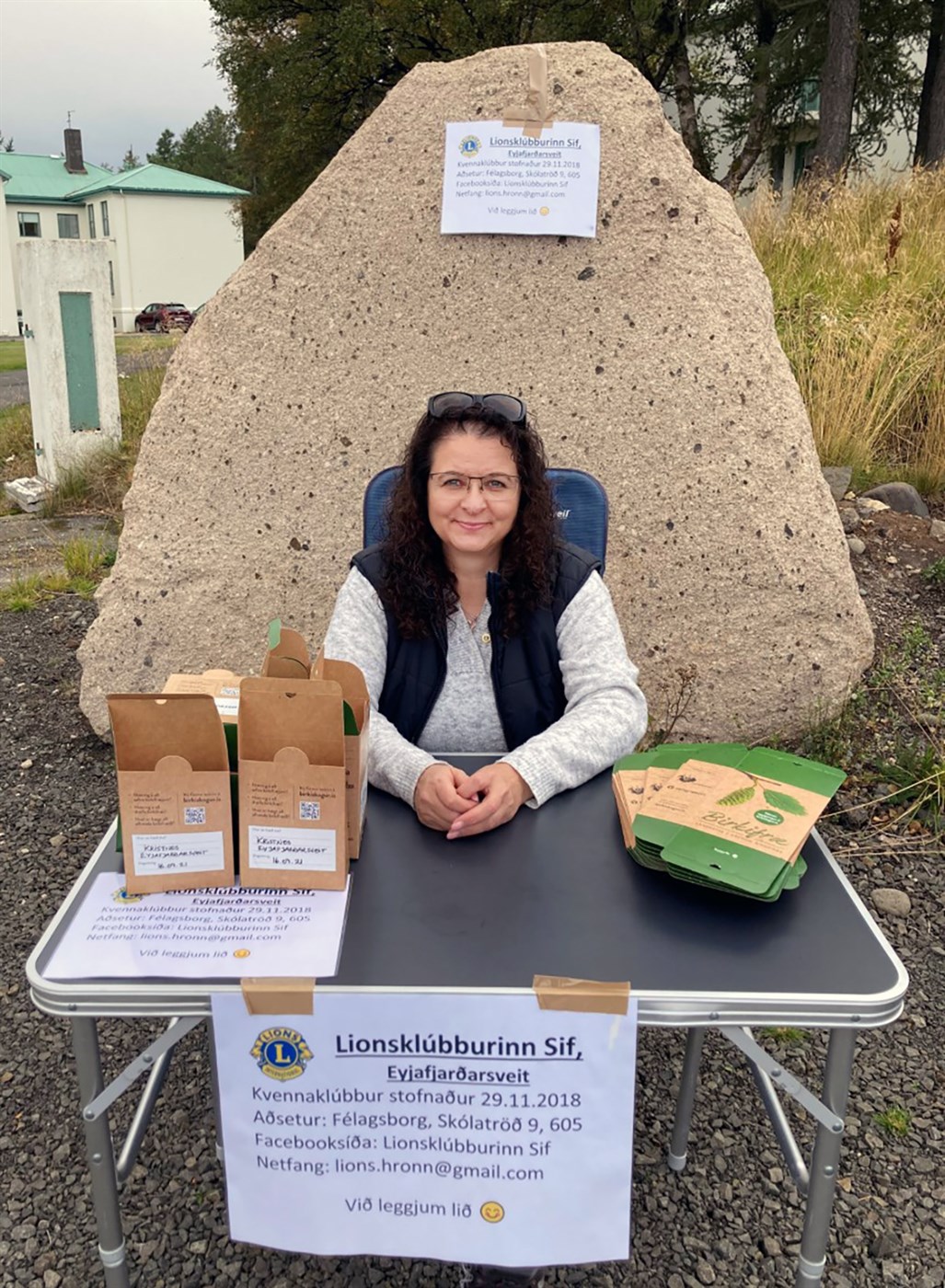 Lionskonur í Eyjafjarðarsveit söfnuðu birkifræi