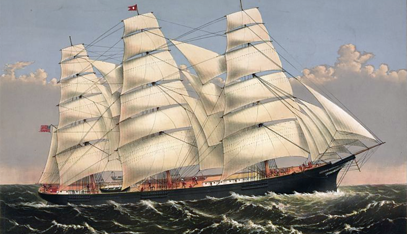 Strand Jamestowns úti fyrir Höfnum á Reykjanesi árið 1881