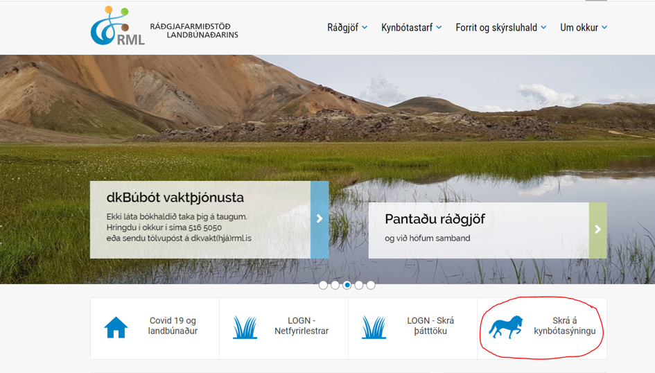 Skráningar á kynbótasýningar vorsins