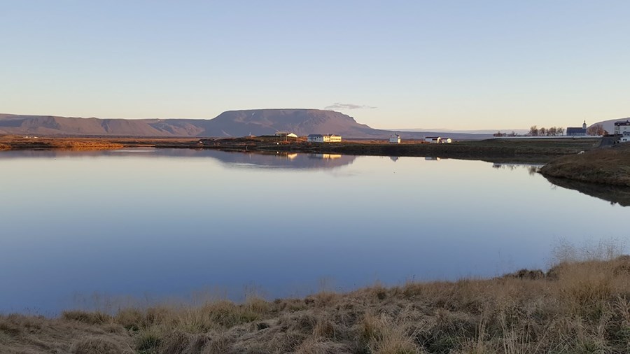 Byggðastofnun stóð fyrir ráðstefnu í Mývatnssveit um fjölbreytileika samfélaga, jafnvægi, áskoranir og vannýtt sóknarfæri. Horft yfir til Skútustaða.
