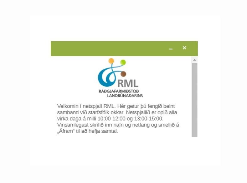 Netspjall RML í gegnum vefinn