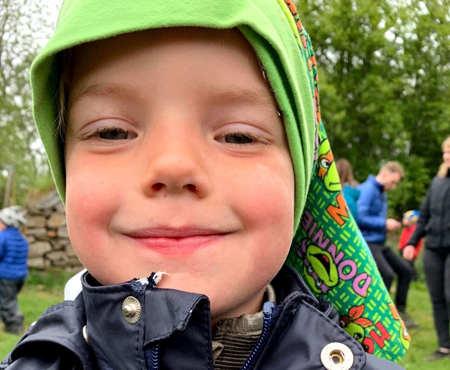 Nói ætlar að verða  Hulk og smiður