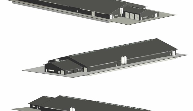 3.700 fermetra fjós byggt í Bjólu