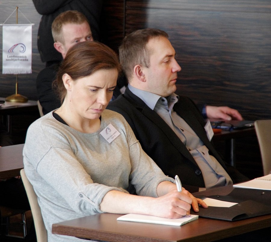 Frá síðasta aðalfundi Landssamtaka sauðfjárbænda 30. mars síðastliðinn, þegar Oddný Steina Valsdóttir var kjörin formaður samtakanna.