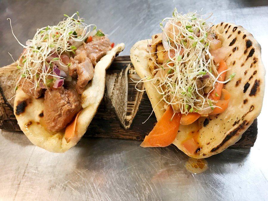 Naan-brauð og gómsætar samlokur