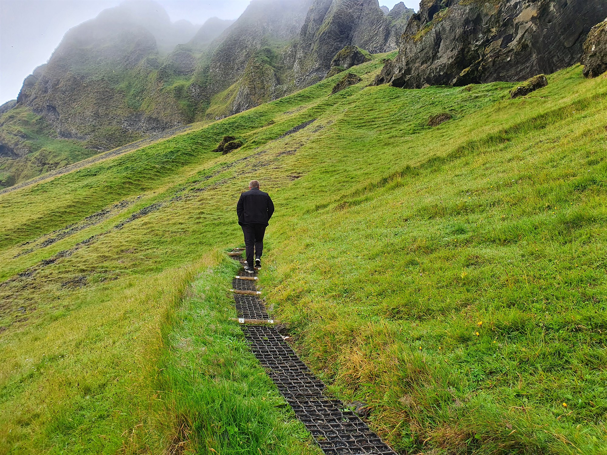 Rúlluplast í plastgrindur í göngu­stígum og bílaplönum slær í gegn