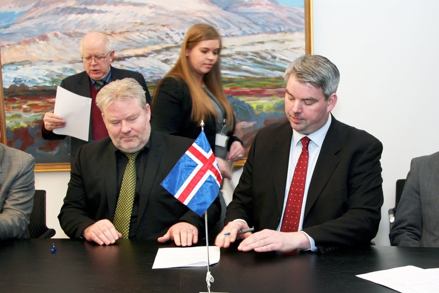 Sigurður Ingi Jóhannsson og Sindri Sigurgeirsson.