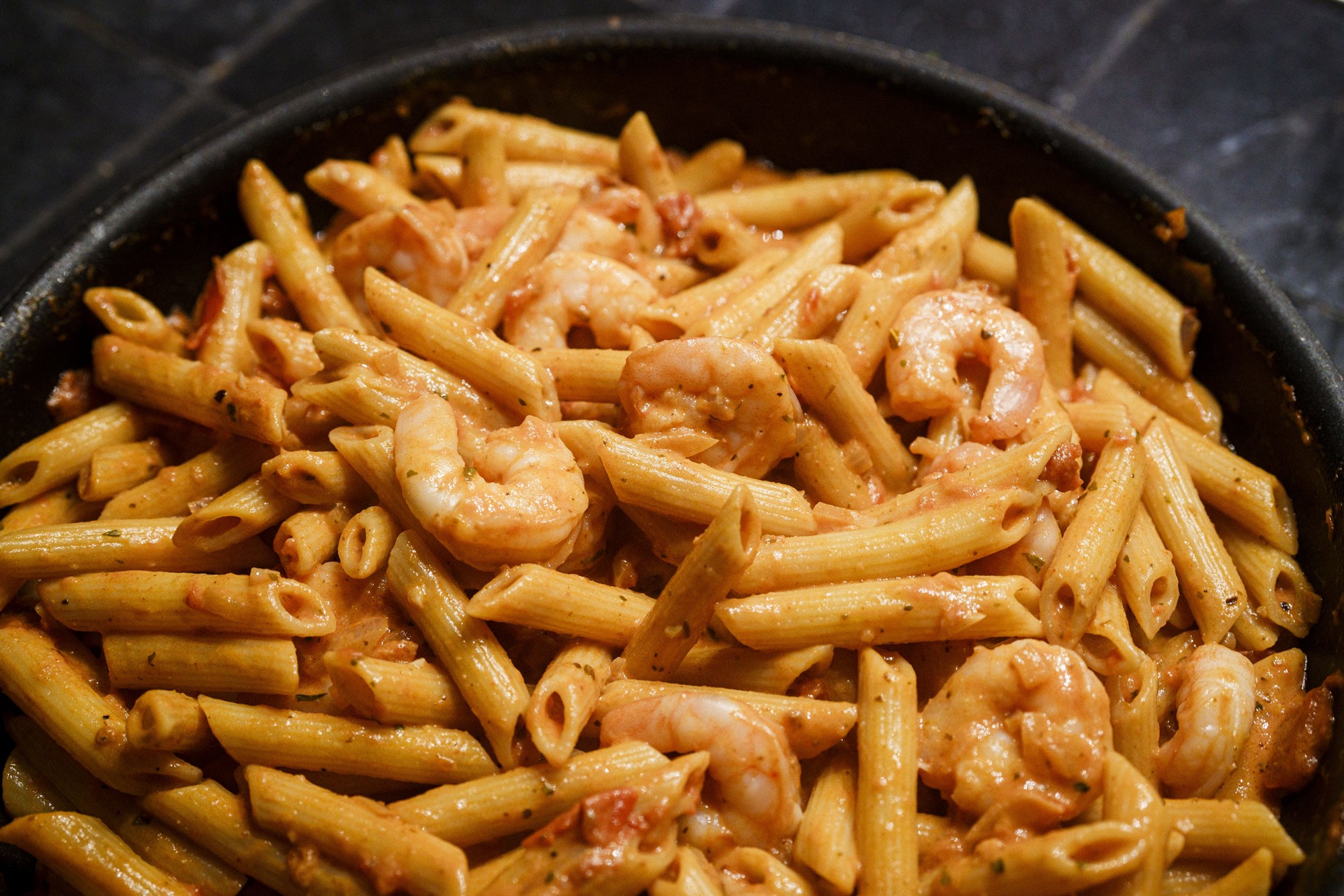 Rjómarækjupestópasta