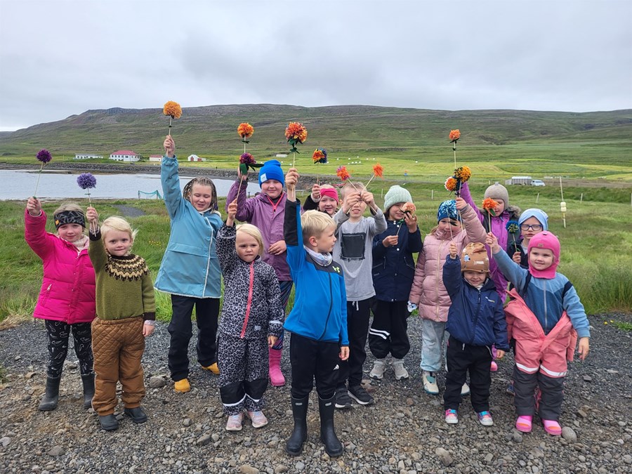 Frá Náttúrubarnaskólanum sem er safnfræðsla Sauðfjárseturs á Ströndum.
