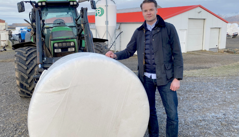 Endurunnið rúlluplast prófað við íslenskar aðstæður