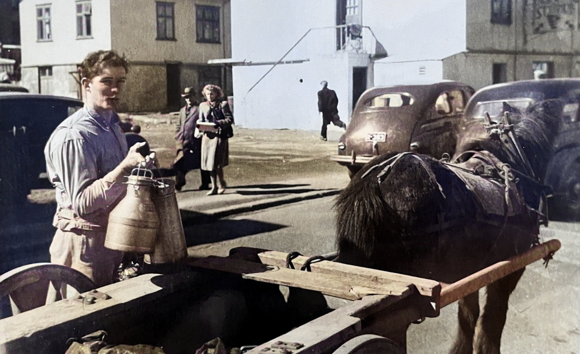 Mjólkurpóstur á Laugavegi