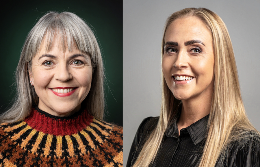 Hólmfríður Jennýjar Árnadóttir, oddviti VG í Suðurkjördæmi og Álfhildur Leifsdóttir oddviti VG og óháðra í Skagafirði.