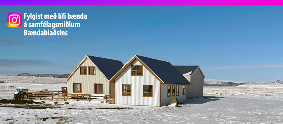 Bærinn Þurranes hér á fallegum vetrardegi.