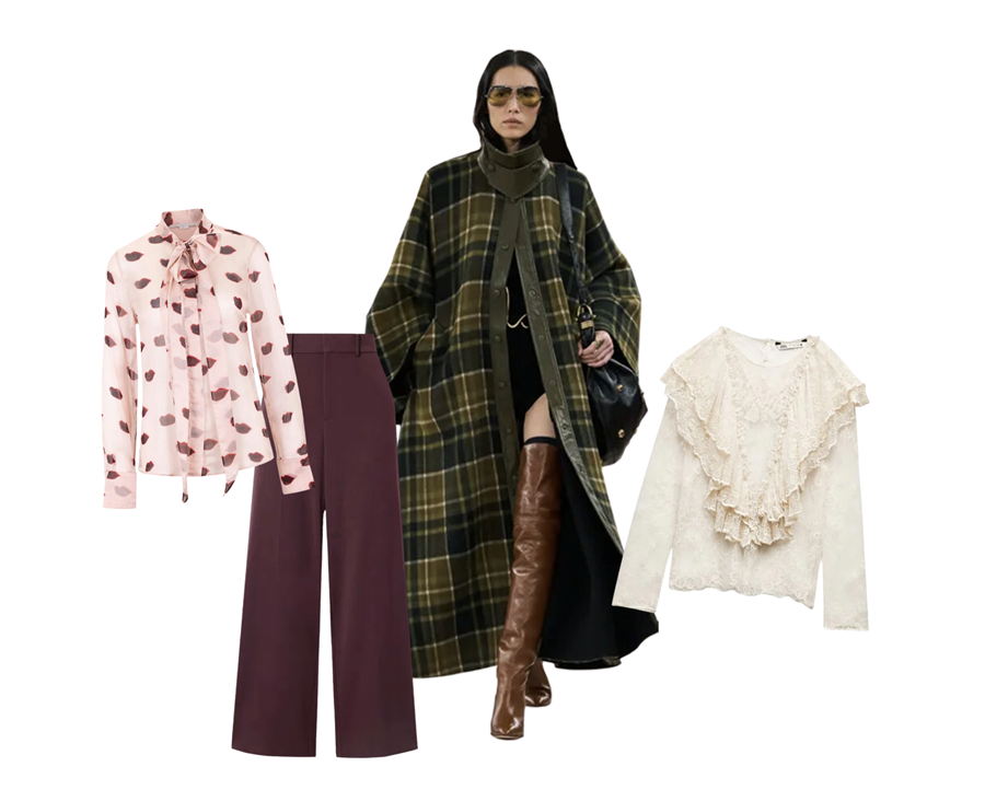 Dæmi um fallega hausttísku frá Stellu McCartney, Chloe og Zara.