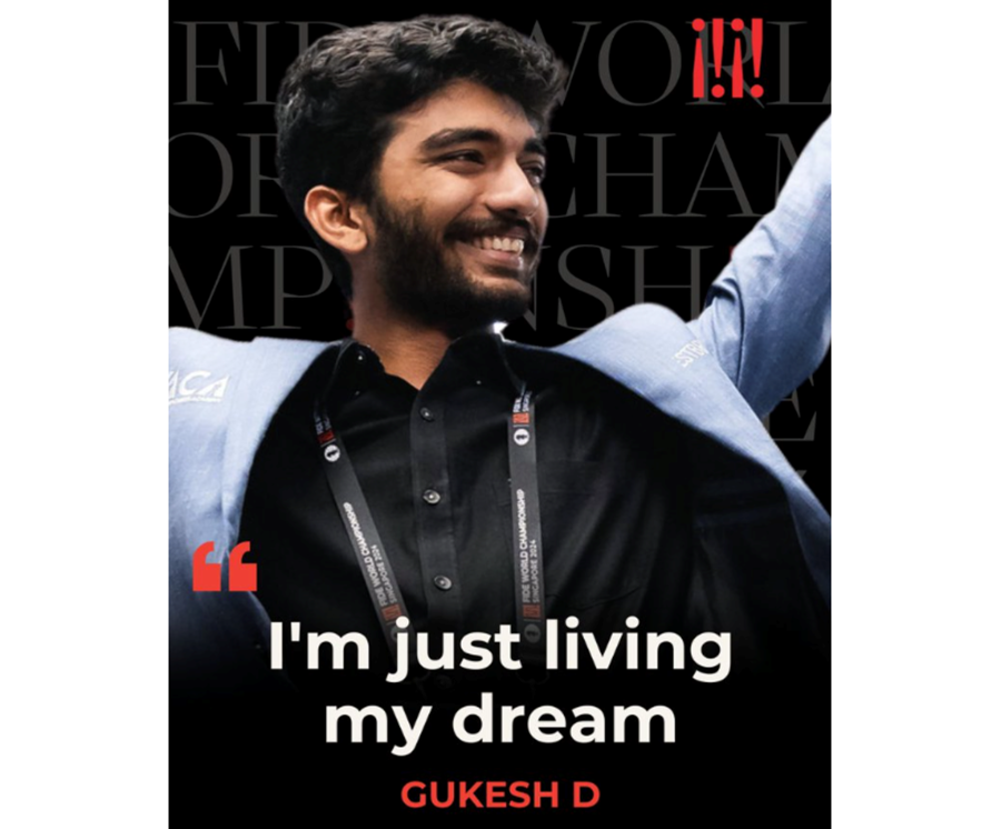 Heimsmeistarinn indverski, Dommaraju Gukesh, en hann er einungis átján ára gamall.