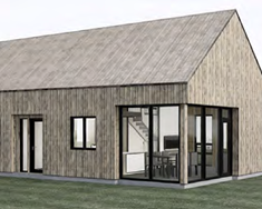 Hús byggð úr íslenskum nytjavið