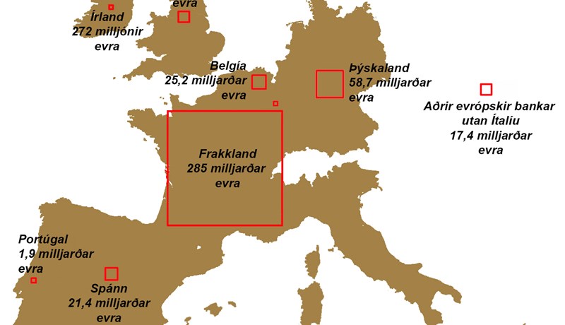 Efnahagsvandi Ítalíu er líka stóri vandi banka um alla Evrópu