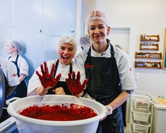 Nemendur læra að taka slátur