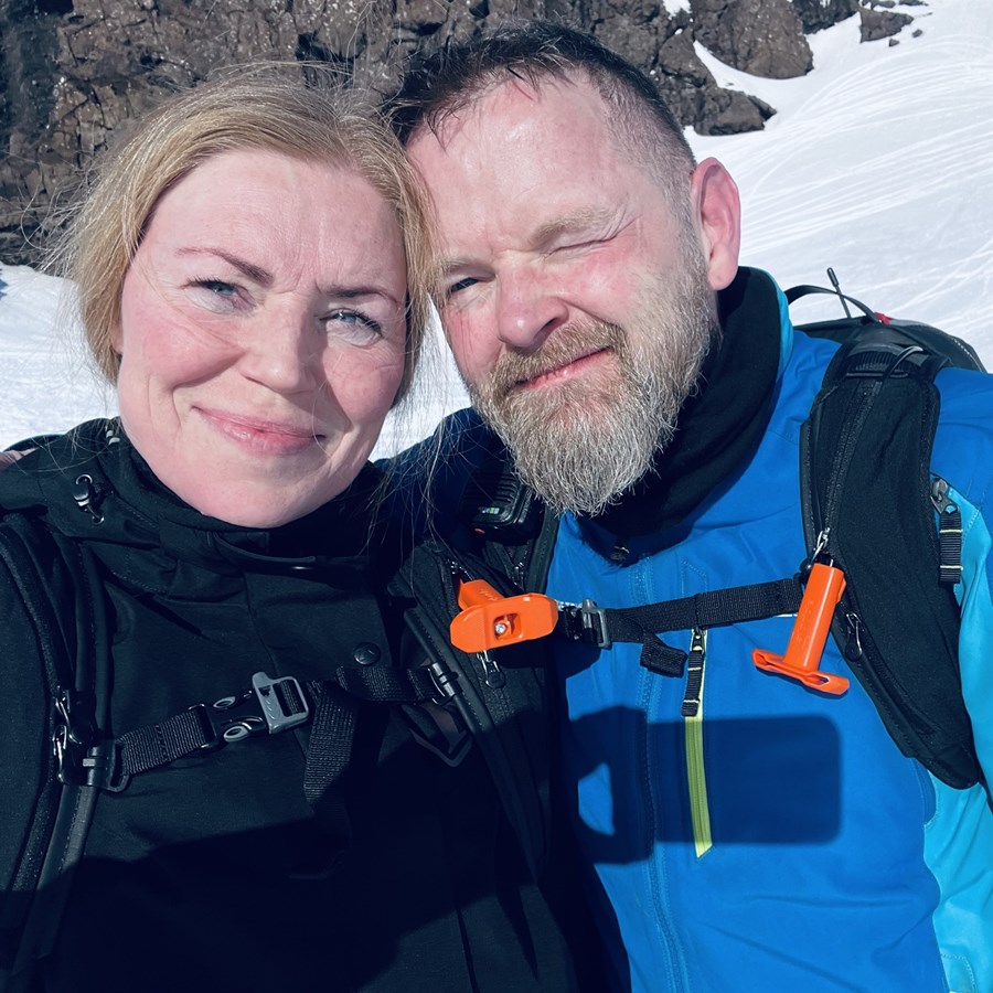 Eva og Óskar eiga það sameiginlegt að elska fjöllin, náttúruna og frelsið. 