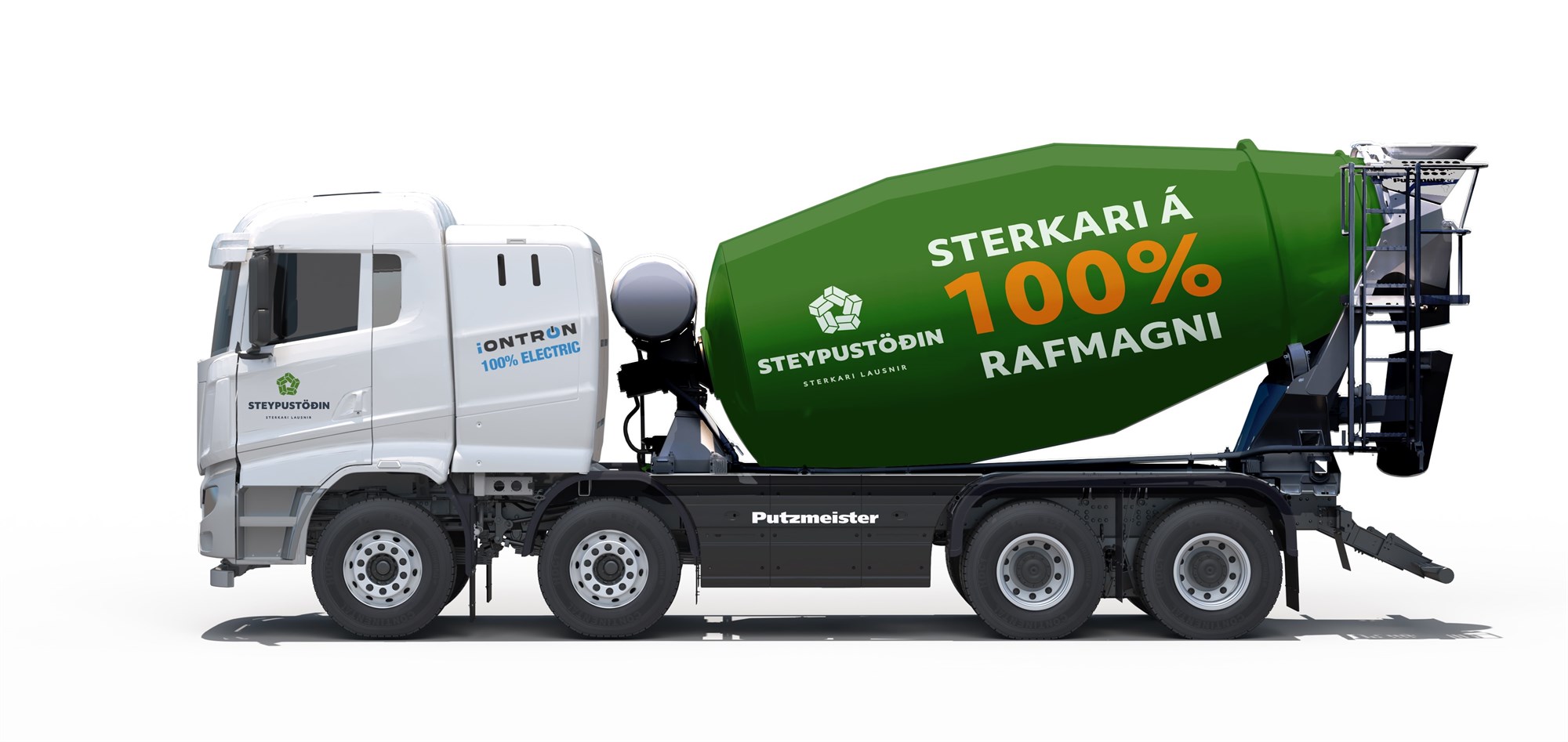 Fyrsti rafmagnssteypubíllinn á leiðinni til landsins