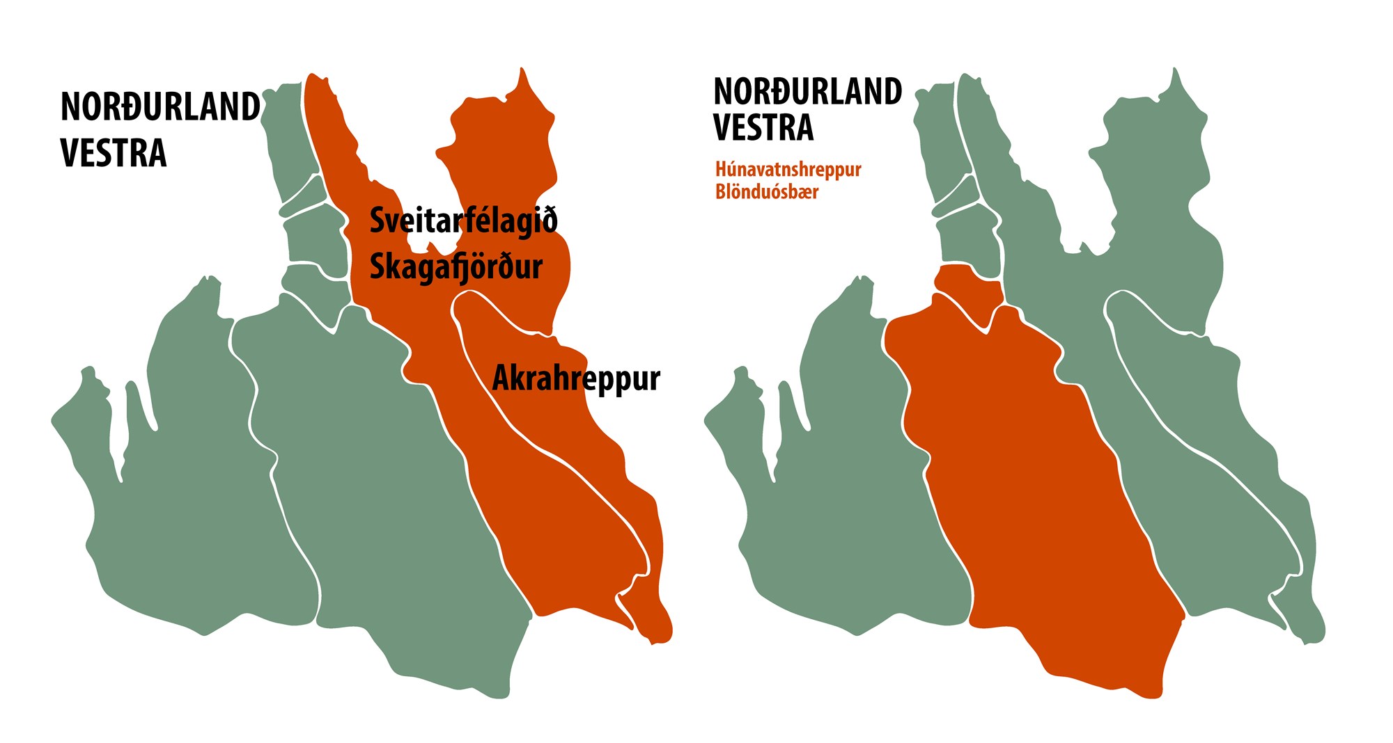 Ein sameiningartillaga felld en tvær samþykkar